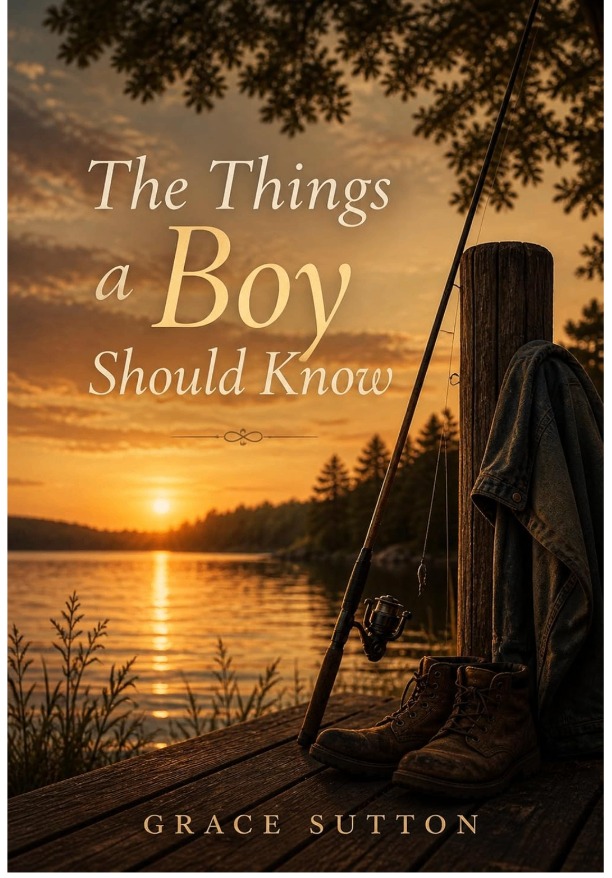 The Things a Boy Should Know by Grace Sutton — sage green hardback novel